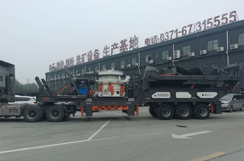 輪胎移動石頭破碎機，圓錐移動破碎機
