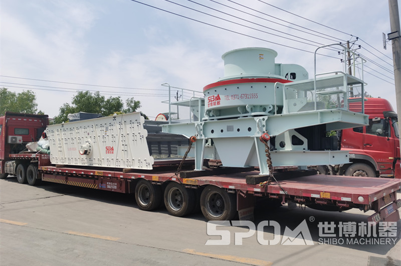 沖擊式破碎機、振動篩發(fā)貨圖